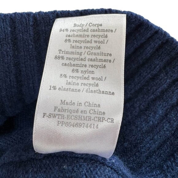 Everlane The Boxy Crew in Cashmere in Deep Lazuli Blue - Picture 8 of 8